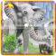KANO4839 Theme Park Realistic Giant Fiberglass Elephant 3D Statues