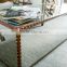 Low Chest Handcrafted Aluminum Metal Drawers Modern Design Coffee table