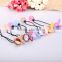 Lovely bunny ear hair accessories candy color beads decorative hair rubber band glitter hair band for little girls