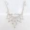 Latest Design Clear Crystal Beaded Necklace Set For Party