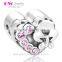 X168 Fine Jewelry Butterfly Heart Lockets,Charms making for European DIY Bracelet