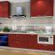 Cheap kitchen cabinet,glaze red lacquer kitchen cabinet