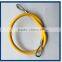 Yellow plastic coated steel wire both side pressured loop