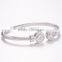 infinity bracelet natural color 316l stainless steel bracelet AAA zircon inlay wholesale fashion jewelry