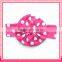Direct manufacturer baby girl top big bow hot pink headband elastic white polka dots hairband