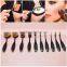 10Pc/Set Beauty Tools Toothbrush Shaped Foundation Eyebrow Eyeliner Lip Facial Makeup Oval Brushes