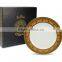 wholesale bone china dinner plates/white and gold plates/ceramics gift plate