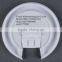 Plastic Flat Lid for paper cup cover, White liftback and Lock Tab Lid