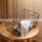 Metal wire storage basket with open design