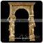 china stone carving home decoration archway red door marble frame sculpture