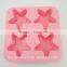 2017 Christmas FDA star shape silicone ice tray