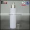 wholesale super price 200ml plastic spray bottle white plastic spray bottle round plastic triger spray bottle with silver pump