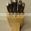 Regular 5- Slots Rubber wood Knife block, Stand, holder