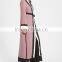 New Model Contrast Crochet Lace Trim Chiffon Abaya In Dubai Moroccan Kaftan HSd5194