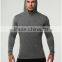 Muscle Bodybuilding Gym Pullover Hoodie for Men Slim Fit Tri-blend Hoodie Plain Heather Grey Marl Workout Hoodie Fitness Wear
