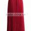 New Arrival Belted Pleated Skirt Women Fashion Chiffon Maxi Skirt 2016