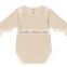 Wholesale 100% Organic Cotton Baby Romper Solid Strip Pattern Baby Newborn Bodysuit