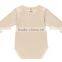 Wholesale 100% Organic Cotton Baby Romper Solid Strip Pattern Baby Newborn Bodysuit