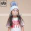 Newest Fashionabl Kids Fashion Winter Knitted Raccoon Fur Pom Ball Korean Baby Hat