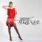 Hot fix motif asymetrical hemline draped ballroom dance skirts