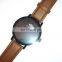 Customized Logo Black Case Brown Leather Japan Quartz Movement MEN Wrist Watch