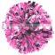 6" Metallic Cheerleading Pom Poms With Baton Handle