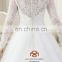OEM Supply Muslim Long Sleeve Real Pictures Wedding Gown HMY-RP001 New Arrivals White Lace Appliques A Line 2015 Wedding Dress