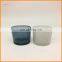 Hot selling creamy white smoky grey glass candle cup