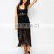 2015 manufacturer Customized plus size women sleeveless Sexy Stretch Crochet Midi Beach Dress