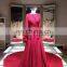 China wholesale factory bridal Wedding dress 2016 Real Picture Junoesque Red Pleats Ruching Long Tail Prom Dress Evening Dress