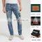 men skinny stretch distressed used denim pants oem & odm manufacturer