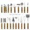 19 PCS Kitchen Accessories with Acacia Wood Handle Kitchen Gadget Set