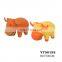 Pig shape Interactive dog toy pet latex toy with squeaker