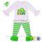 2019 Spring Baby Long Sleeve Shirt Green White Strip Pant Kid Boutique Persnickety Remake Easter Clothes Wholesale Smocked Cloth