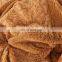 New design yellow real patchwork faux fur winter throw blanket for bed