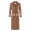 Ladies camel cashmere long winter warm coat women