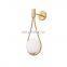 Nordic Modern Wall Lamp Glass Lampshade Metal Bedside Lamp