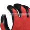 Red nitrile palm dipped industrial work glove