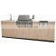 Wood grain door pure white quartz outdoor cabinets garden storage