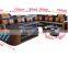 Modern Multi-functional living room leather sofas Sectional Sofa with LED light