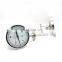 Stainless Steel Sanitary Horizontal Type Tri Clover Bi-Metal Thermometer