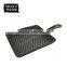 Single handle thread interior bottom cast iron grill pan manufacturer china