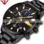 NIBOSI Men Watch Top Brand Luxury Sports Quartz Mens Watches Full Steel Waterproof Chronograph Wristwatch Men Relogio Masculino