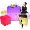 led cube BT speaker /Waterproof outdoor lithium battery powered Led light up glow furniture cube bench seat led chair