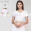 Cross Waist Sports Crop O Neck Short Sleeve Tennis Tops Wholesale Women Fixed Cups Gym Tank Bras