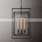 Beckman Rectangular Metal Brass Pendant light Living Room Hotel Ceiling  Home Decor Lighting  Glass  Pendant light