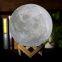 Dimmable Touch Control Brightness Wooden Stand Electric 3D Print Full 16 Colors Lamp Moon Lamp