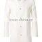 2016 new fashion white stretch cotton single breasted mens trench coat