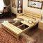 Solid wooden double bed with box,teak wood modern bed designs                        
                                                Quality Choice