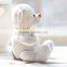 Plush Teddy Light Grey Bear Toy with Fat Belly/ Soft Bear Toy Sitting High 18cm/Soft Stuffed Teddy Bear Light Grey